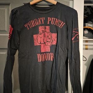 Grunt Style Black and Red Long Sleeve Tee